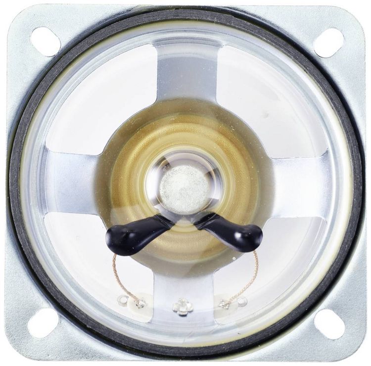 Produktbild: TRU COMPONENTS Kleinlautsprecher 7.7 cm 1 W 8 Ω 91 dB Kunststoff-Membran, Transparente Membran