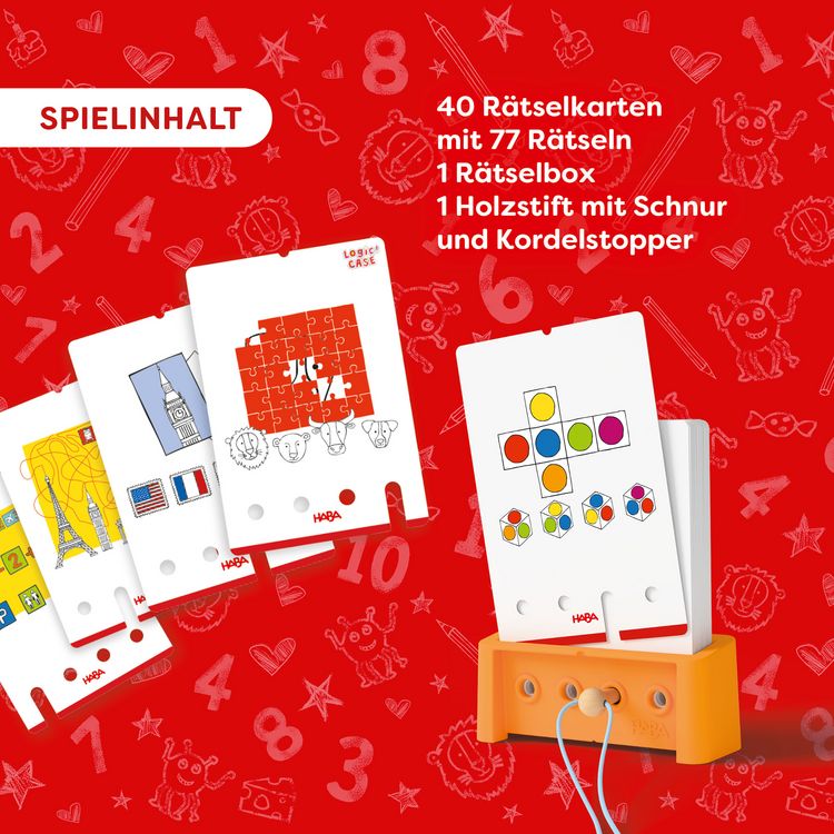 Produktbild: HABA 2013177001 - Logic! CASE SOLO-Challenge 7+, 77x R&auml;tselspa&szlig;, Denkspiel, Starter Set