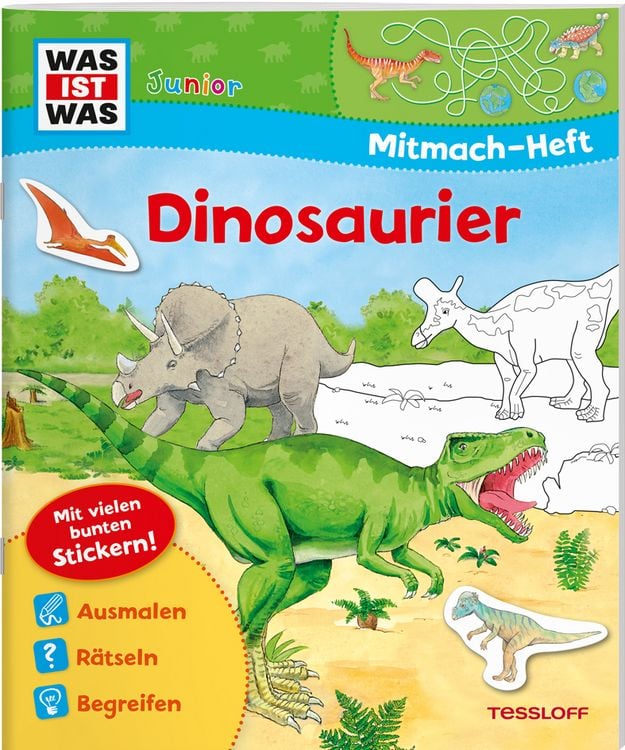 Produktbild: WAS IST WAS Junior Mitmach-Heft Dinosaurier