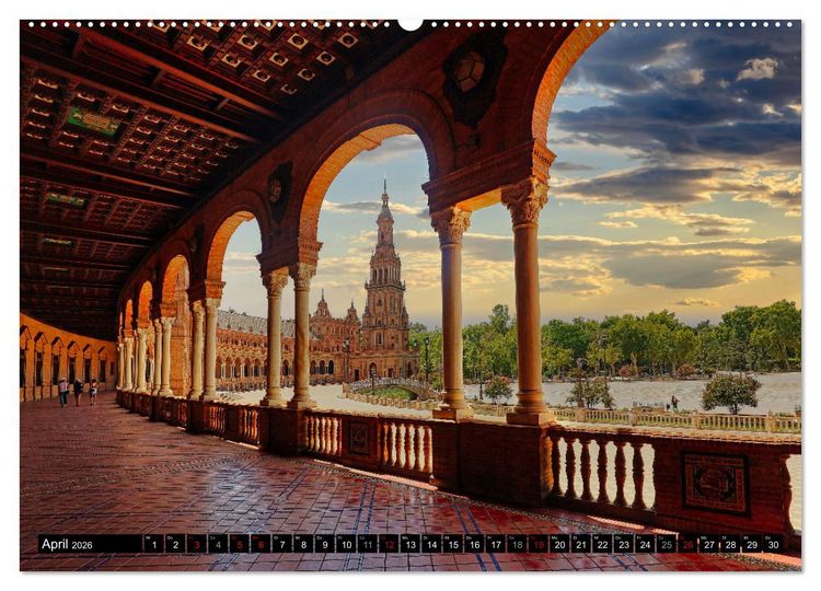 Produktbild: Sevilla - Traumziel in Andalusien (hochwertiger Premium Wandkalender 2026 DIN A2 quer), Kunstdruck in Hochglanz