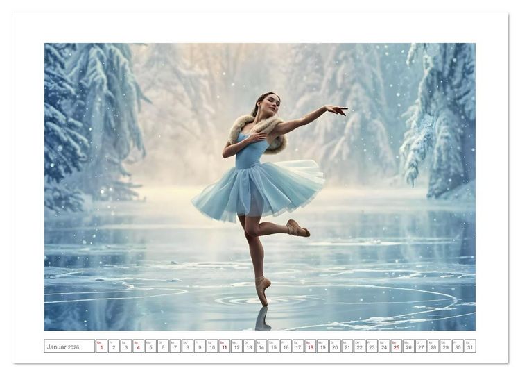 Produktbild: Fl&uuml;gel aus Licht - Ballett in der Poesie der Natur (Wandkalender 2026 DIN A3 quer), CALVENDO Monatskalender