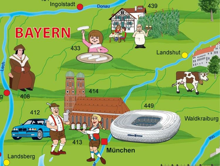 Produktbild: Illustrierte Deutschlandkarte