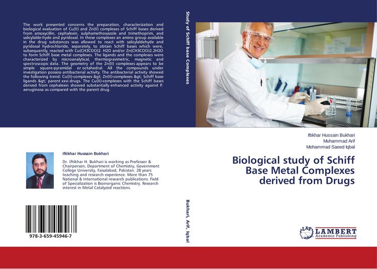 Produktbild: Biological study of Schiff Base Metal Complexes derived from Drugs