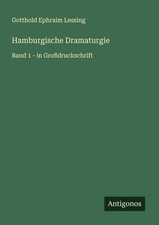 Produktbild: Hamburgische Dramaturgie