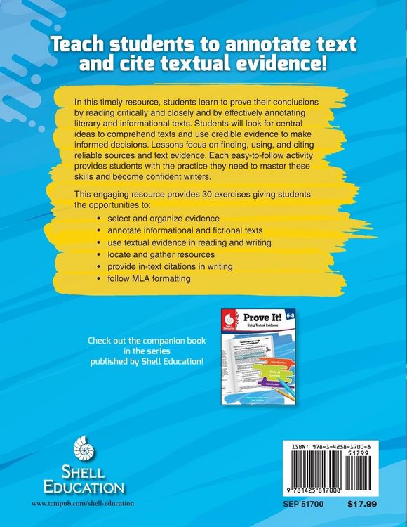 Produktbild: Prove It! Using Textual Evidence, Levels 3-5