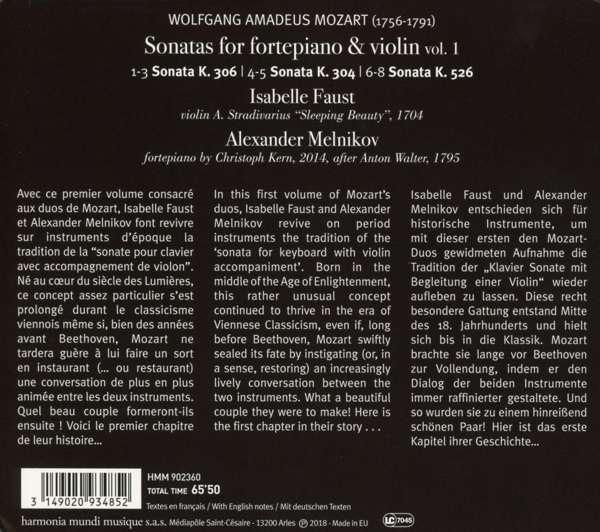 Produktbild: Isabelle Faust, A: Sonatas for fortepiano & violin