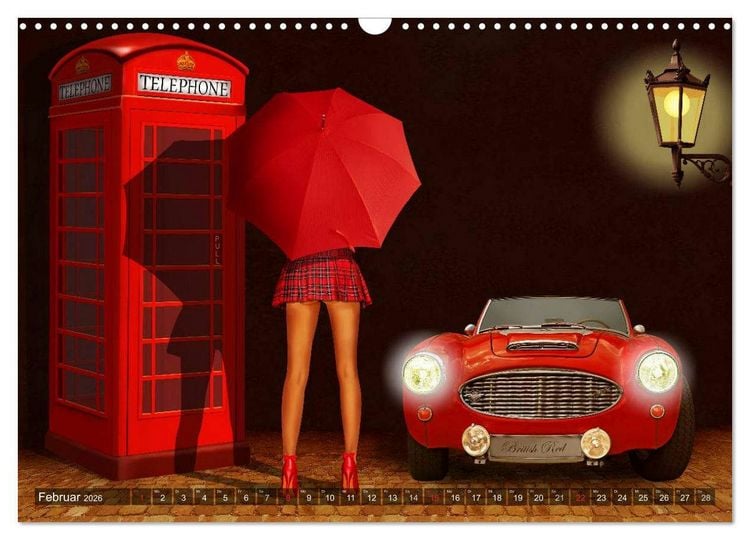 Produktbild: Oldtimer und Pin-Up Girls by Mausopardia (Wandkalender 2026 DIN A3 quer), CALVENDO Monatskalender