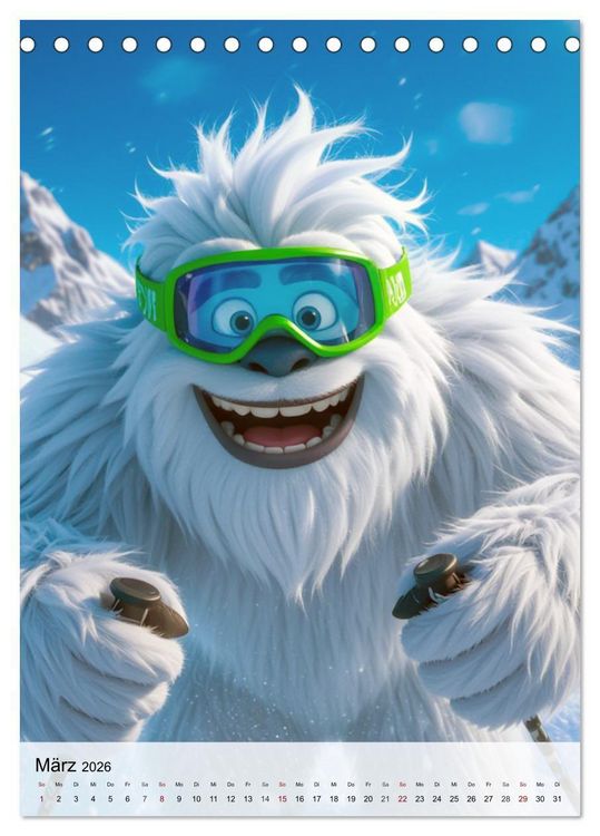 Produktbild: Das verborgene Dorf der Yetis (Tischkalender 2026 DIN A5 hoch), CALVENDO Monatskalender