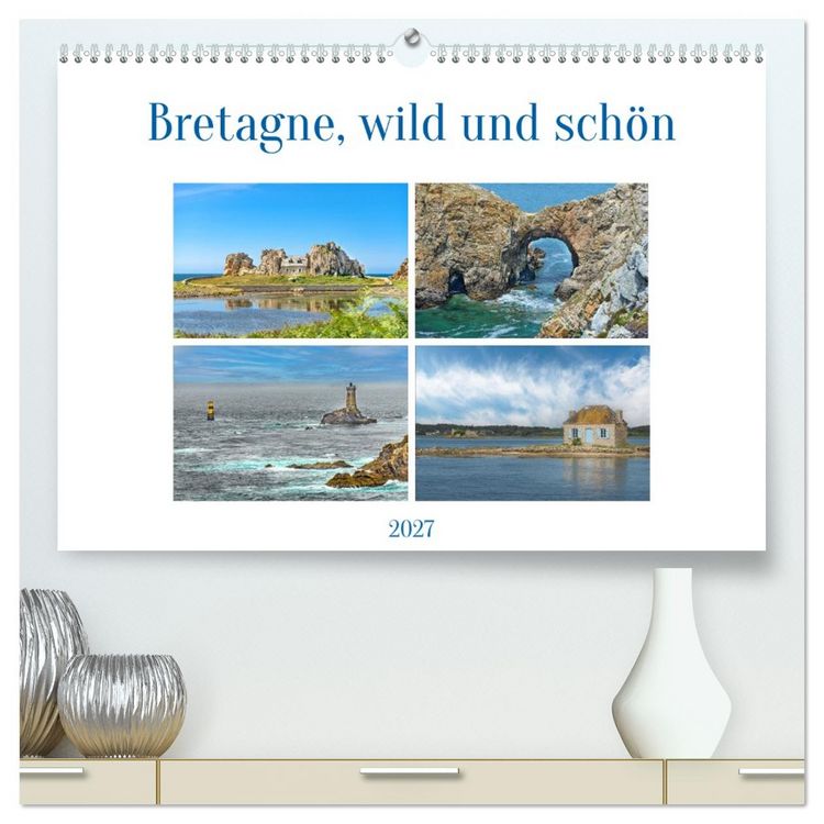 Produktbild: Bretagne, wild und sch&ouml;n (hochwertiger Premium Wandkalender 2027 DIN A2 quer), Kunstdruck in Hochglanz