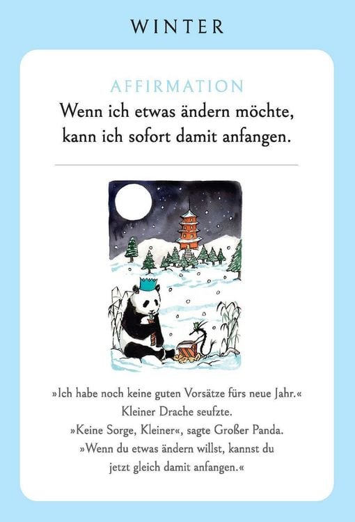 Produktbild: Gro&szlig;er Panda und Kleiner Drache Affirmationskarten