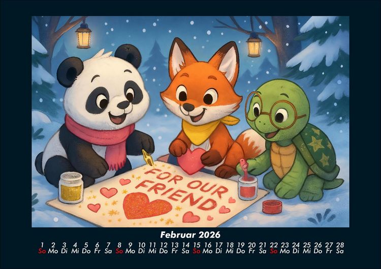 Produktbild: Pippin, Finn & Taz - Freunde im Zauberwald 2026 Fotokalender DIN A4