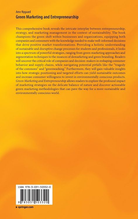 Produktbild: Green Marketing and Entrepreneurship
