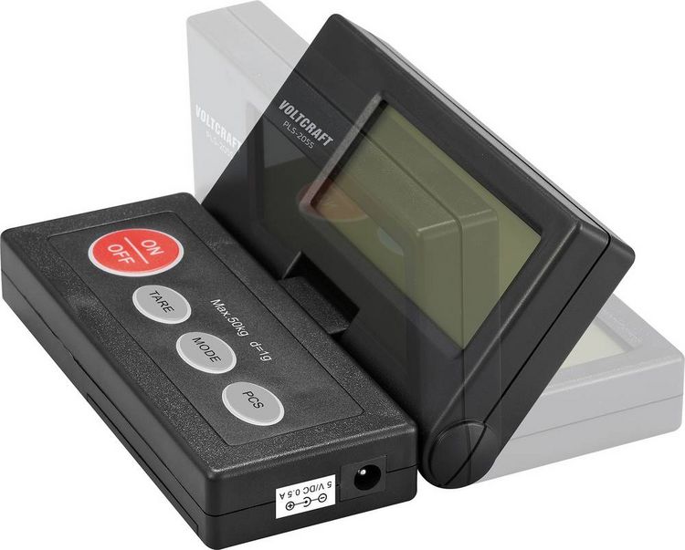 Produktbild: VOLTCRAFT PLS-205S Plattformwaage VC-15445055 W&auml;gebereich (max.) 50 kg Ablesbarkeit 1 g netzbetrieben, batteriebetrieben Edelstahl
