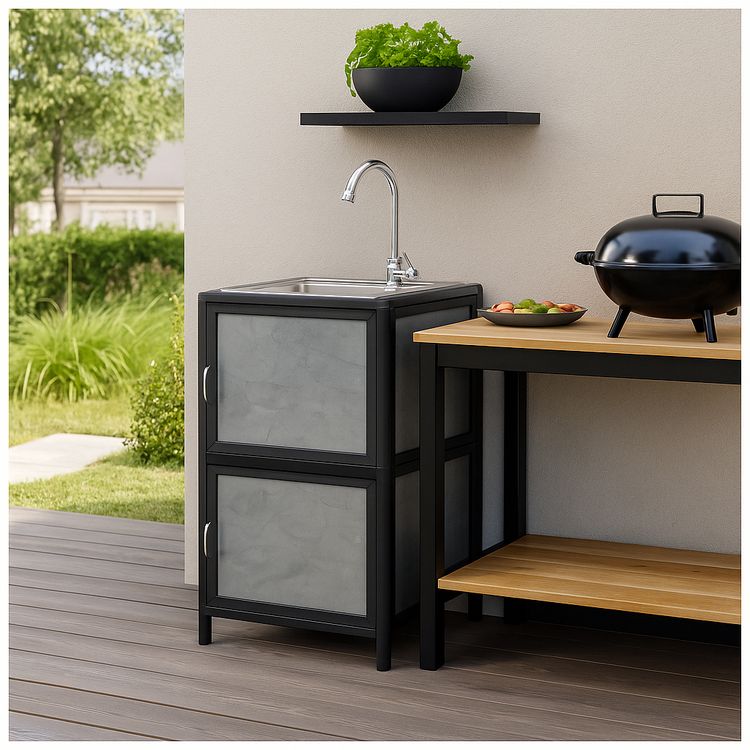 Produktbild: HTI-Living Outdoorsp&uuml;le S Gerti Grau Outdoorsp&uuml;le S Gerti Grau