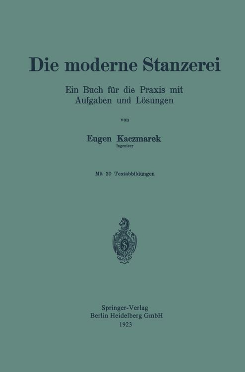 Produktbild: Die moderne Stanzerei