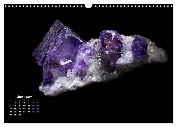 Produktbild: MINERALIEN designed by nature (Wandkalender 2027 DIN A3 quer), CALVENDO Monatskalender