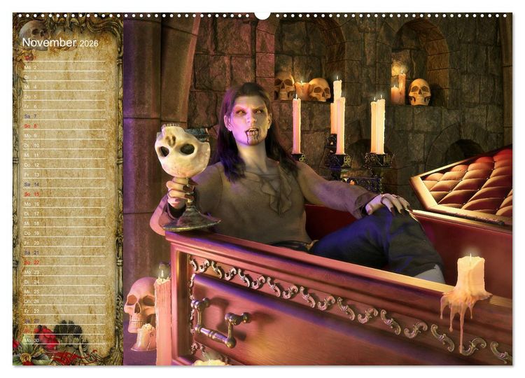 Produktbild: Vampire - Kinder der Nacht (Wandkalender 2026 DIN A2 quer), CALVENDO Monatskalender
