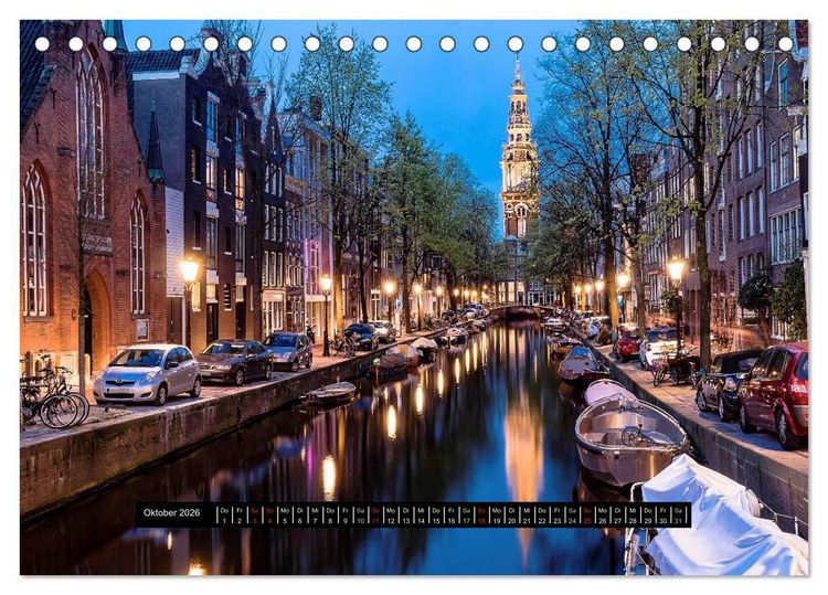 Produktbild: Amsterdam - Impressionen aus dem Grachtengordel (Tischkalender 2026 DIN A5 quer), CALVENDO Monatskalender