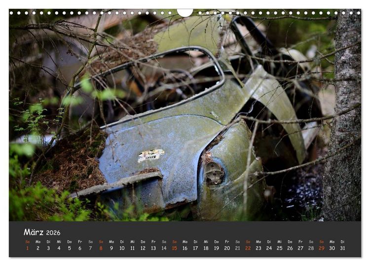 Produktbild: BILKYRKOG&Aring;RDEN Der Autofriedhof im Kyrk&ouml; Mosse (Wandkalender 2026 DIN A3 quer), CALVENDO Monatskalender