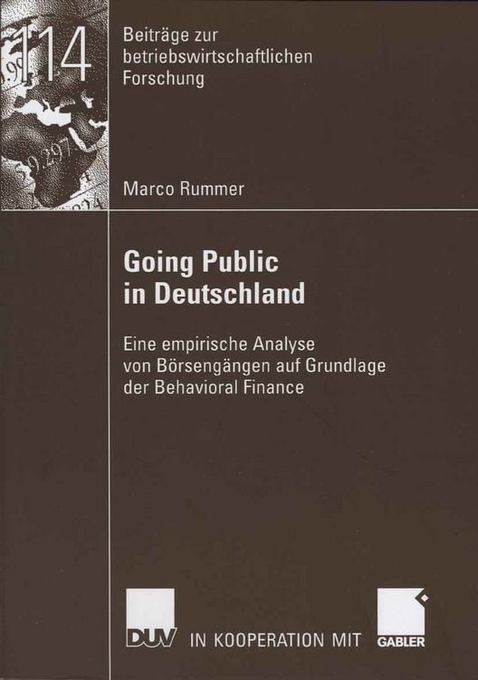 Produktbild: Going Public in Deutschland