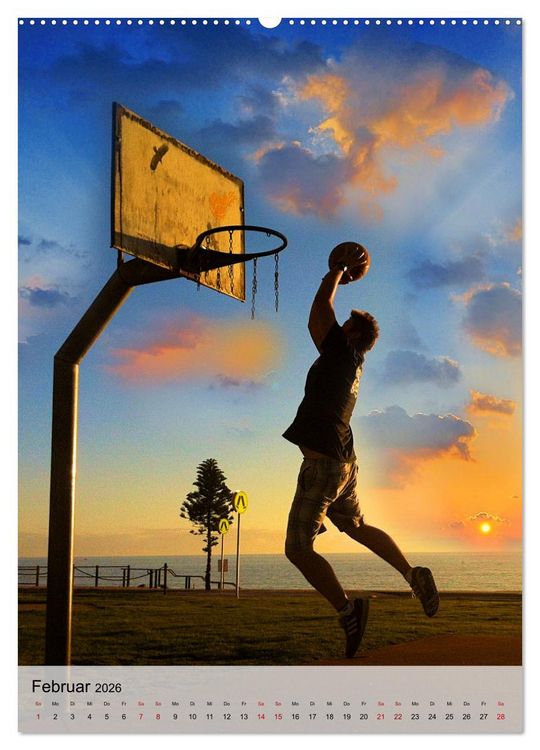Produktbild: Basketball im Fokus (hochwertiger Premium Wandkalender 2026 DIN A2 hoch), Kunstdruck in Hochglanz