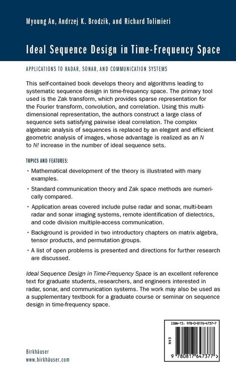 Produktbild: Ideal Sequence Design in Time-Frequency Space