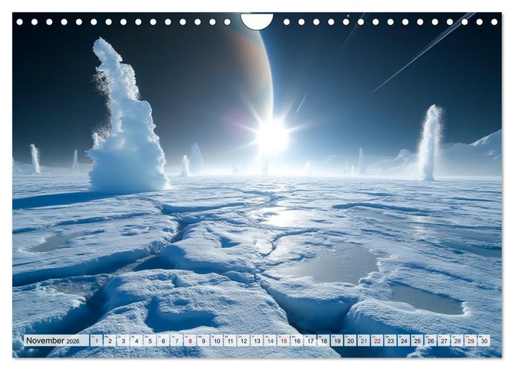 Produktbild: Kosmische Landschaften - Jenseits der Erde (Wandkalender 2026 DIN A4 quer), CALVENDO Monatskalender