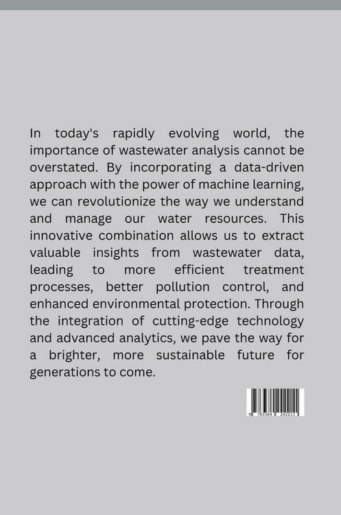 Produktbild: Enhancing Wastewater Analysis: A Data-Driven Approach with Machine Learning
