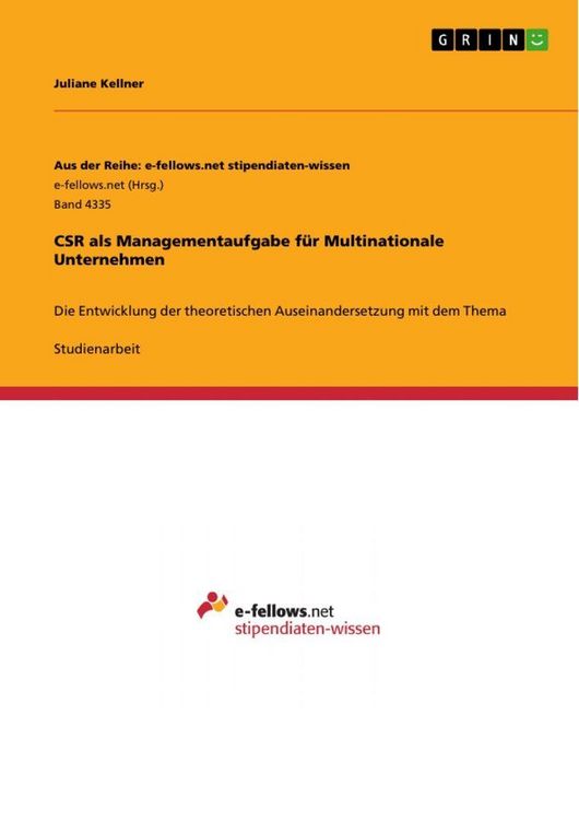 Produktbild: CSR als Managementaufgabe f&uuml;r Multinationale Unternehmen