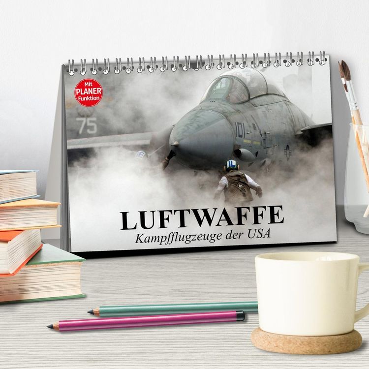 Produktbild: Luftwaffe. Kampfflugzeuge der USA (Tischkalender 2026 DIN A5 quer), CALVENDO Monatskalender