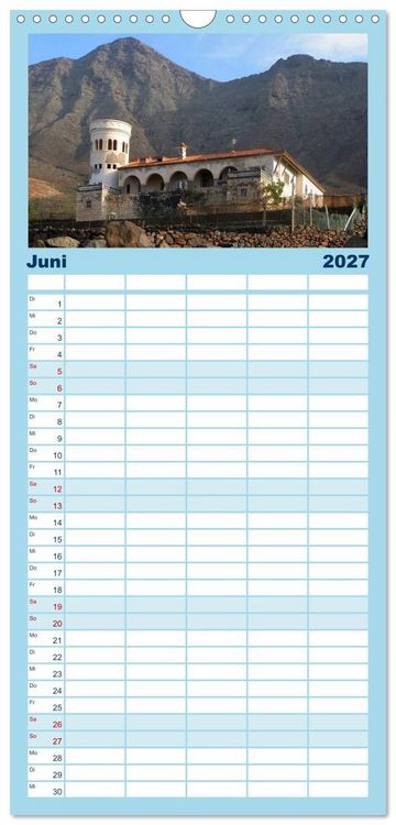 Produktbild: Familienplaner 2027 - Fuerteventura mit 5 Spalten (Wandkalender, 21 x 45 cm) CALVENDO