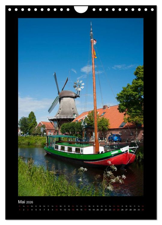 Produktbild: Windm&uuml;hlen in Deutschland (Wandkalender 2026 DIN A4 hoch), CALVENDO Monatskalender