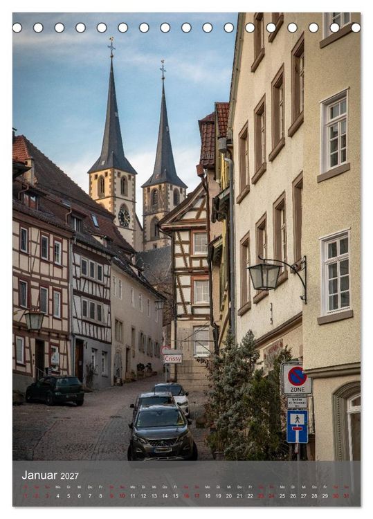 Produktbild: Deutschlands sch&ouml;nste Altstadt - Bad Wimpfen (Tischkalender 2027 DIN A5 hoch), CALVENDO Monatskalender