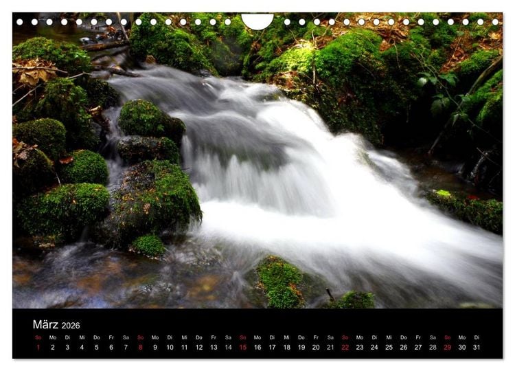 Produktbild: Geheimnisvolle B&auml;che und Fl&uuml;sse (Wandkalender 2026 DIN A4 quer), CALVENDO Monatskalender