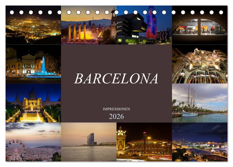 Produktbild: Barcelona Impressionen (Tischkalender 2026 DIN A5 quer), CALVENDO Monatskalender
