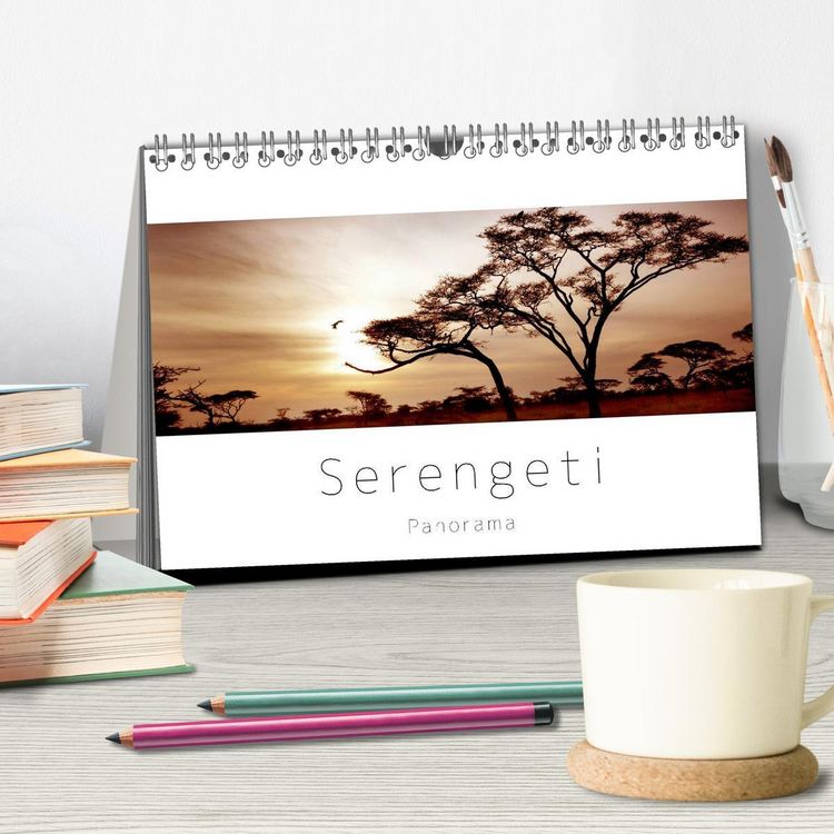 Produktbild: Serengeti Panorama (Tischkalender 2026 DIN A5 quer), CALVENDO Monatskalender