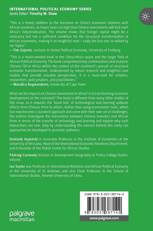 Produktbild: The Political Economy of Chinese FDI and Spillover Effects in Africa