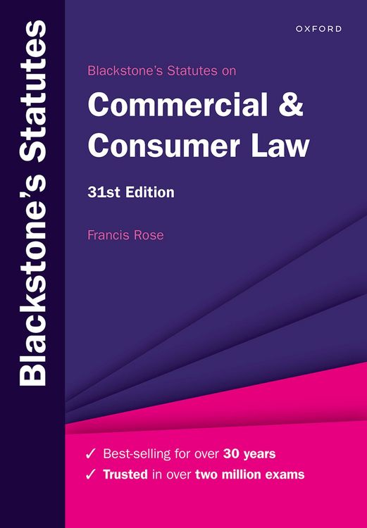 Produktbild: Blackstone's Statutes on Commercial & Consumer Law