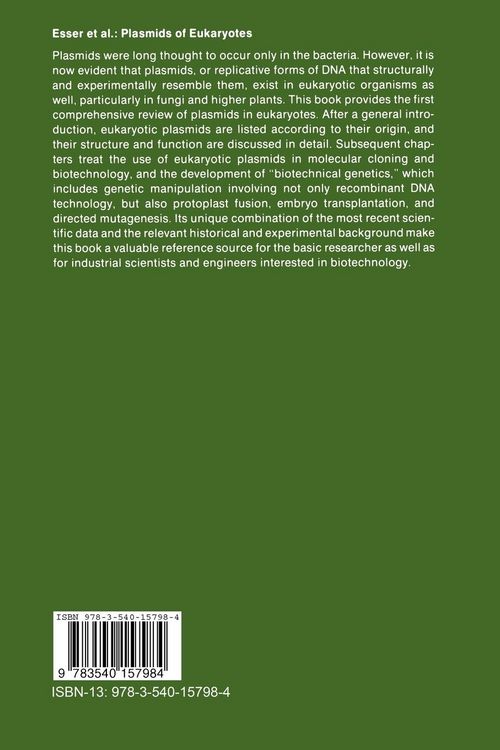 Produktbild: Plasmids of Eukaryotes