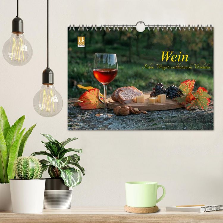 Produktbild: Wein - Reben, Wingerte und historische Weinkeller (Wandkalender 2026 DIN A4 quer), CALVENDO Monatskalender