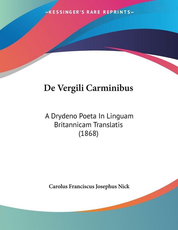 Produktbild: De Vergili Carminibus