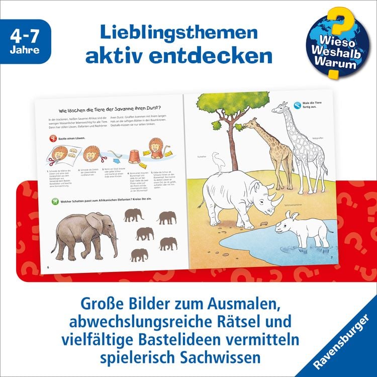 Produktbild: Wieso? Weshalb? Warum? aktiv-Heft - Tiere der Welt