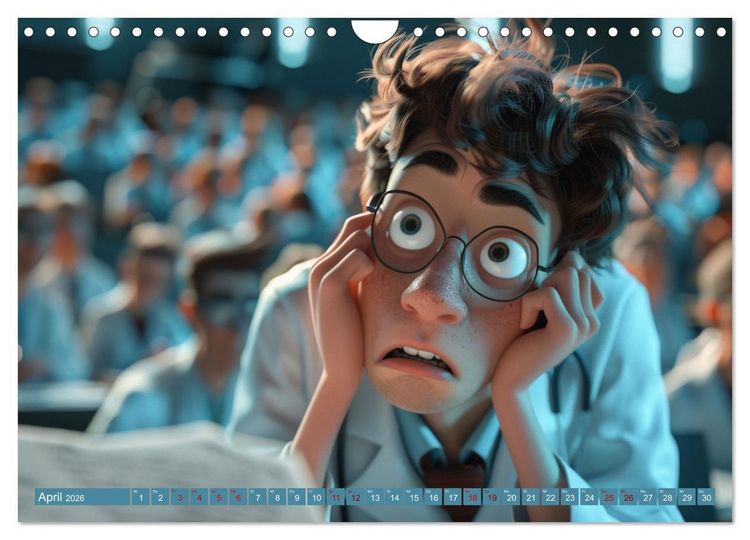 Produktbild: Nur ein paar Semester Medizin (Wandkalender 2026 DIN A4 quer), CALVENDO Monatskalender