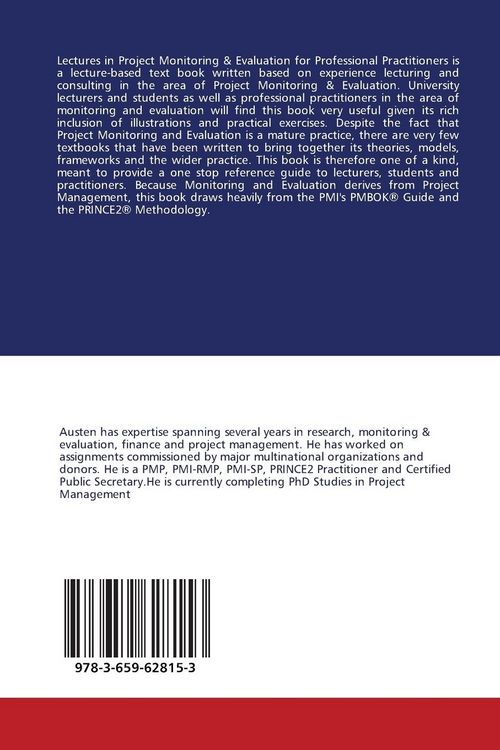 Produktbild: Lectures in Project Monitoring & Evaluation