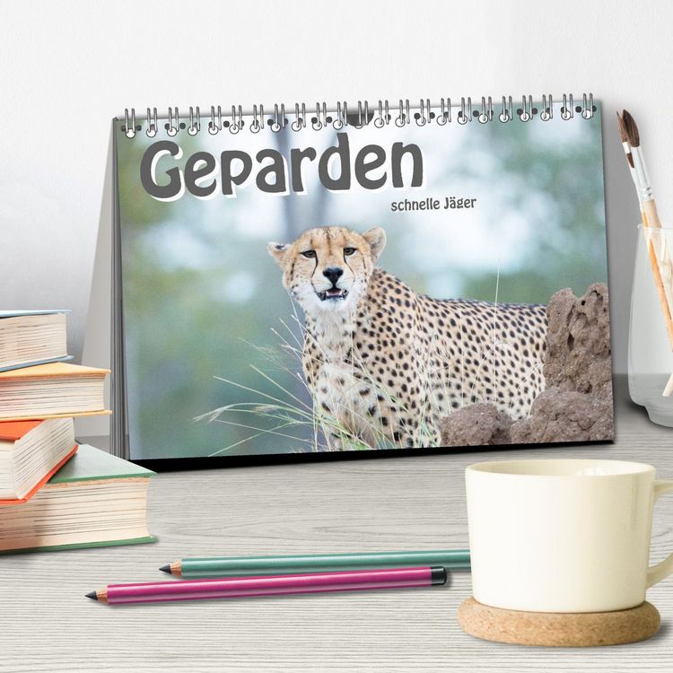 Produktbild: Geparden - schnelle J&auml;ger (Tischkalender 2026 DIN A5 quer), CALVENDO Monatskalender
