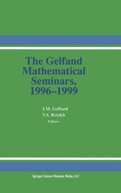 Produktbild: The Gelfand Mathematical Seminars, 1996-1999