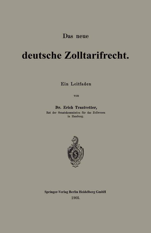 Produktbild: Das neue deutsche Zolltarifrecht