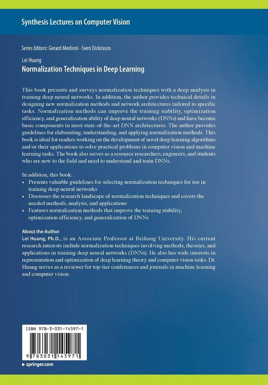 Produktbild: Normalization Techniques in Deep Learning
