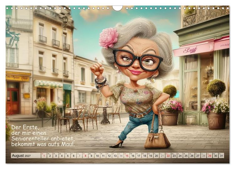 Produktbild: OmaPower (Wandkalender 2027 DIN A3 quer), CALVENDO Monatskalender