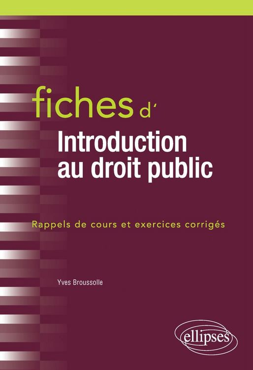 Produktbild: Fiches d'introduction au droit public